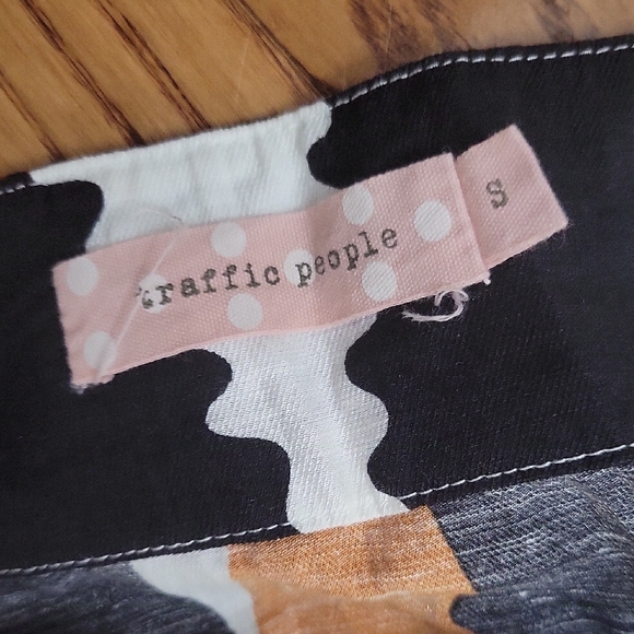 Traffic People Striped Tiered Maxi Skirt — Rust, Black & White - Picture 2 of 6